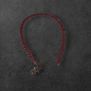 Chic Red Beaded Necklace with Charms
